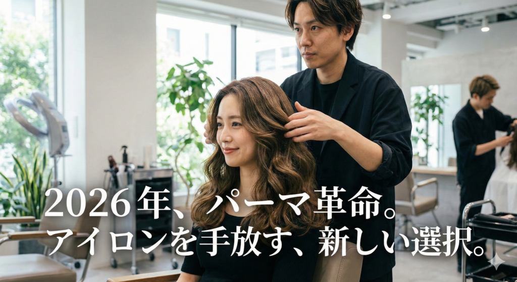 【2026年最新】脱・アイロン宣言。「コテ巻き風パーマ」が変える朝の10分と髪の未来。ダメージレスな曲線美の正体とは？