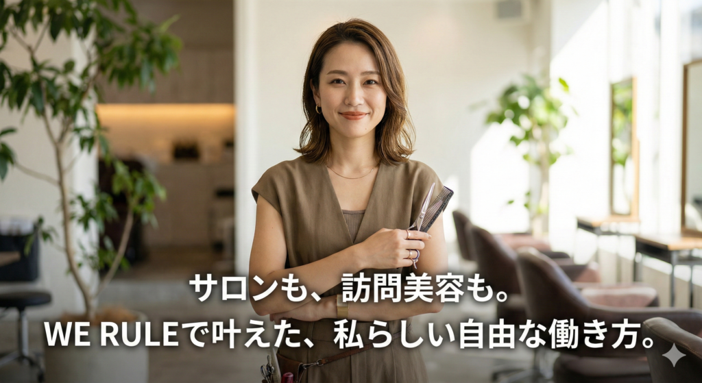 「ハサミ一本で、誰かの人生を彩りたい」WE RULEでのサロンワーク×訪問美容のパラレルキャリア