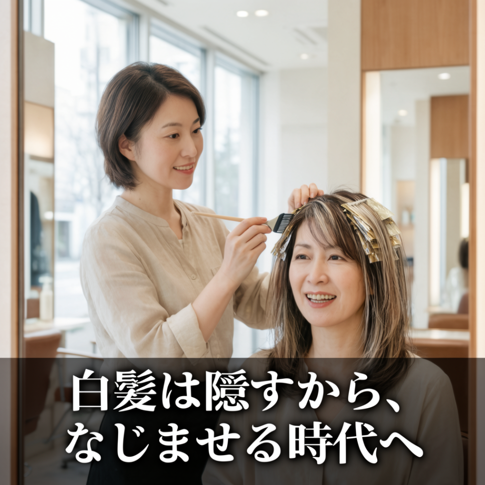 白髪対応は「隠す」から「なじませる」へ。美容師が差をつける提案力とは
